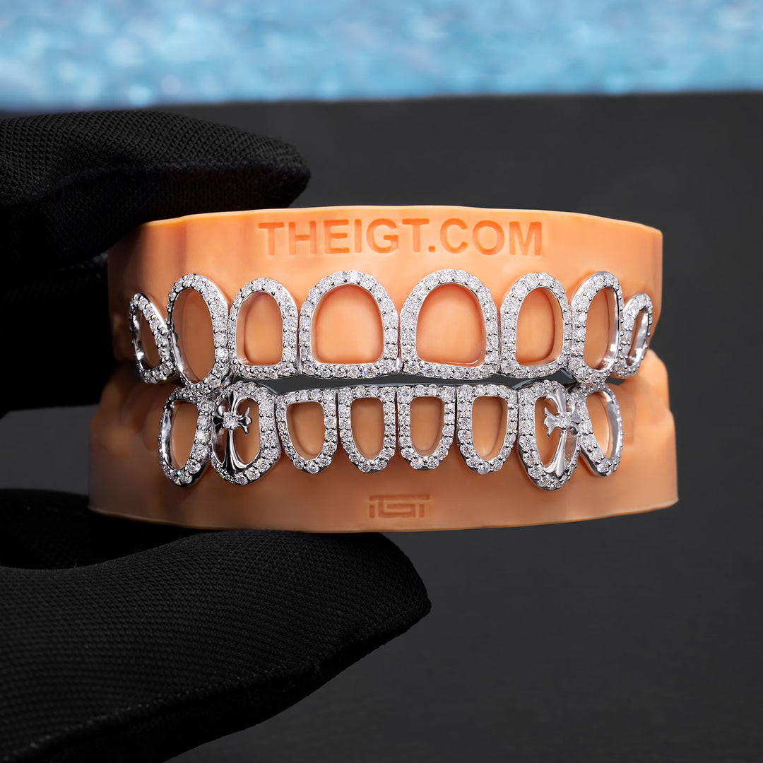 Iced-Out Cross Open-Face Grillz