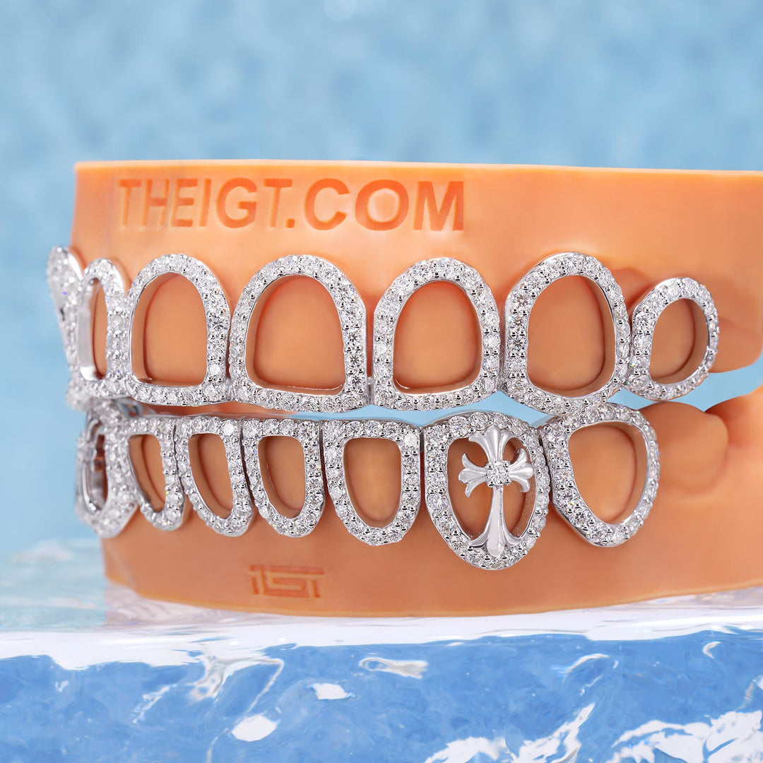 Iced-Out Cross Open-Face Grillz