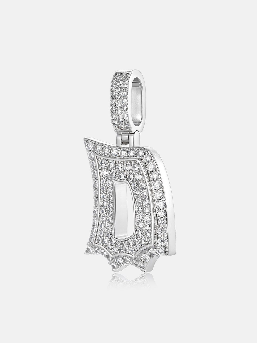 Iced Back Layer D Moissanite Pendant