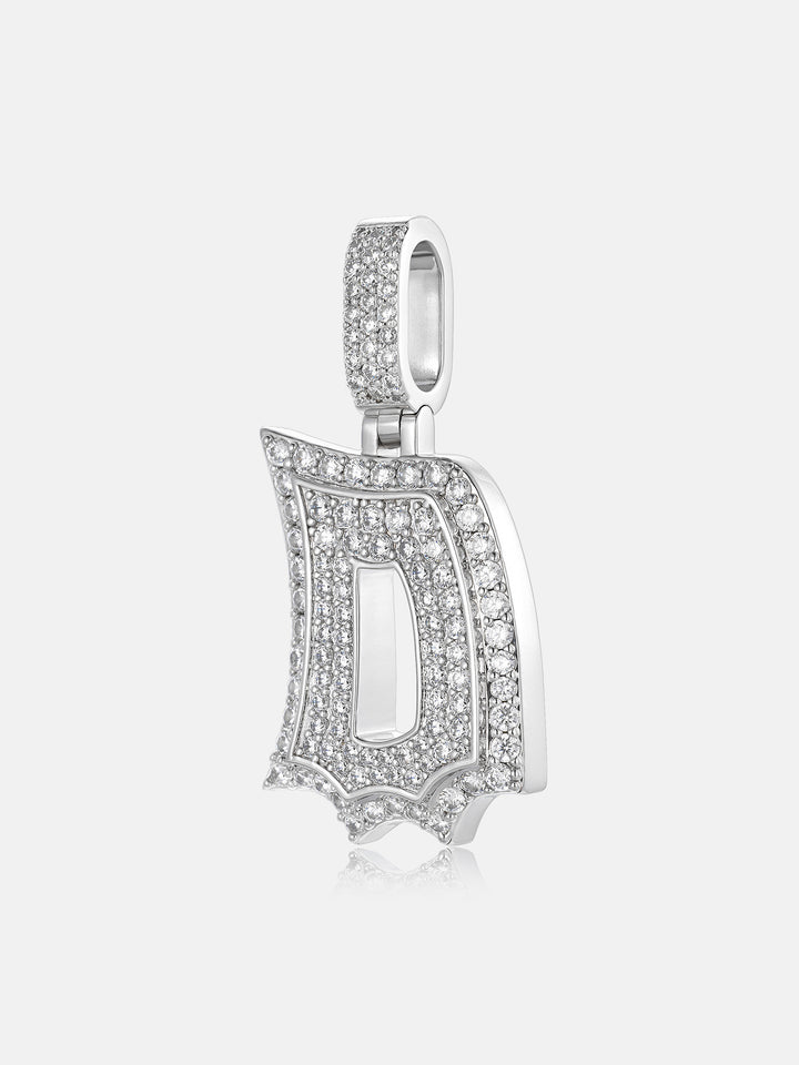 Iced Back Layer D Moissanite Pendant
