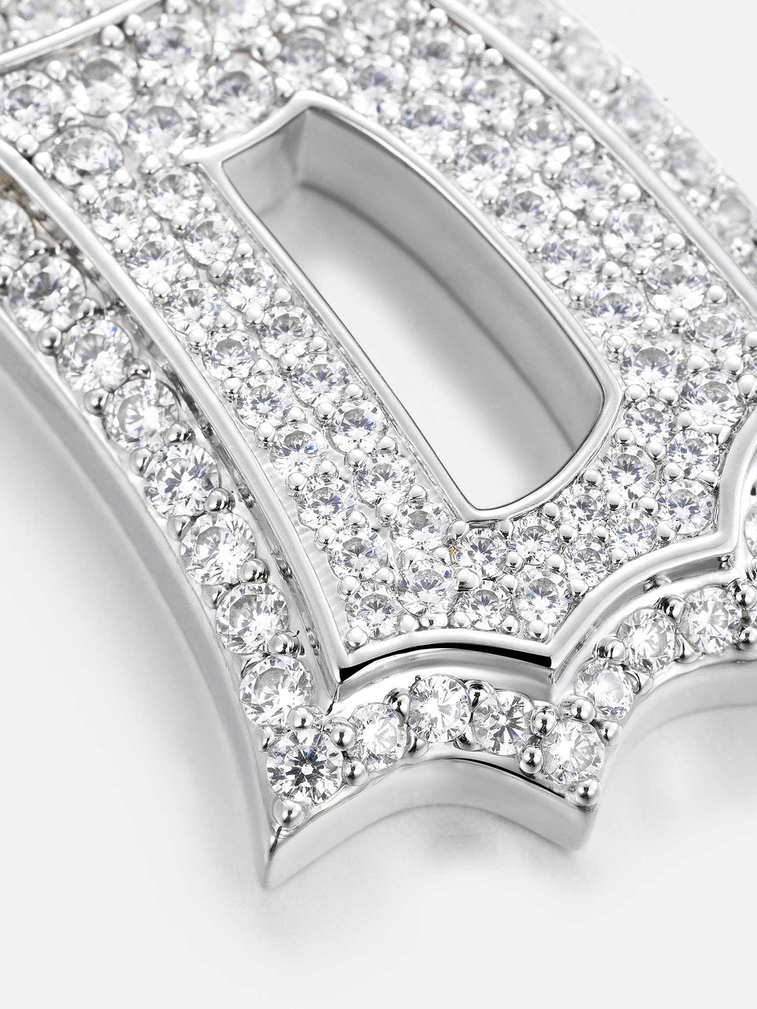Iced Back Layer D Moissanite Pendant