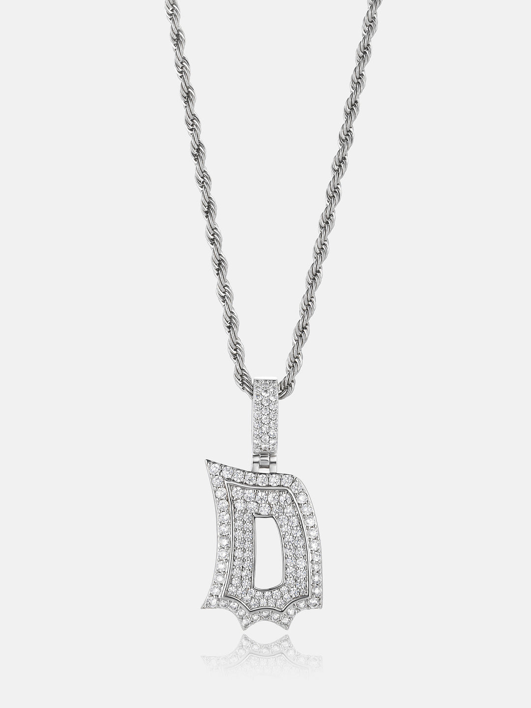 Iced Back Layer D Moissanite Pendant