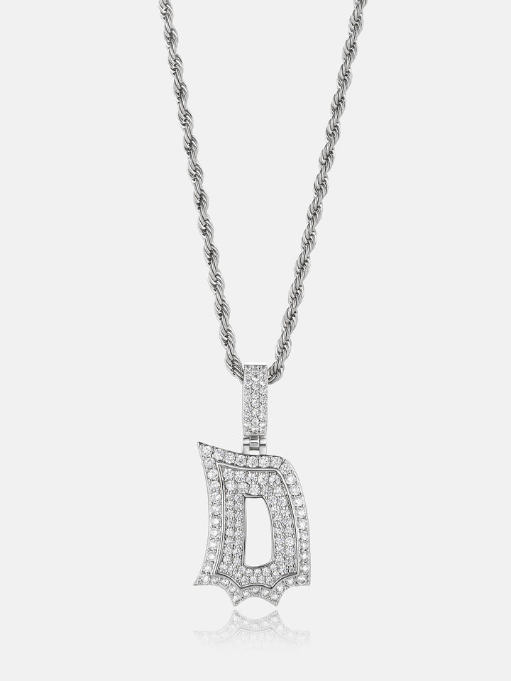 Iced Back Layer D Moissanite Pendant