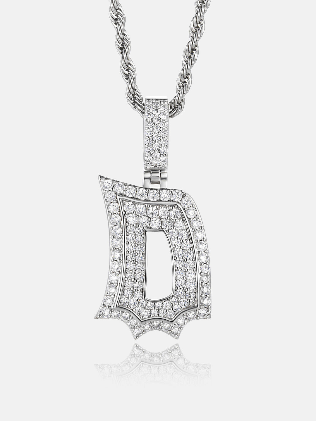 Iced Back Layer D Moissanite Pendant