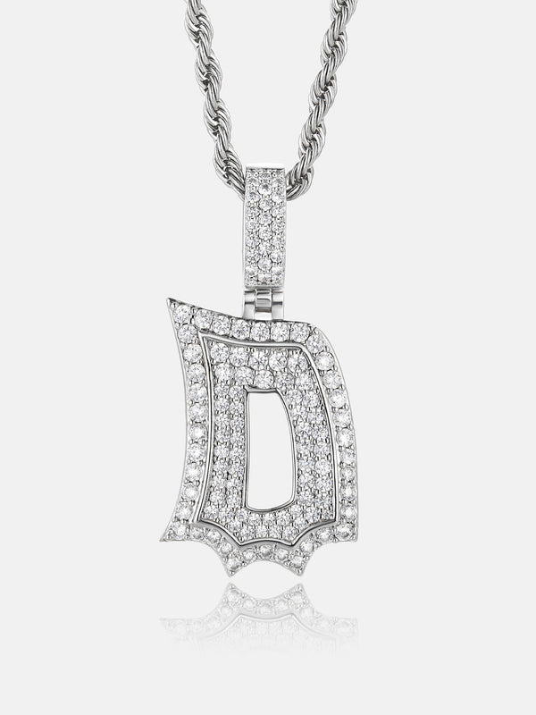 Iced Back Layer D Moissanite Pendant