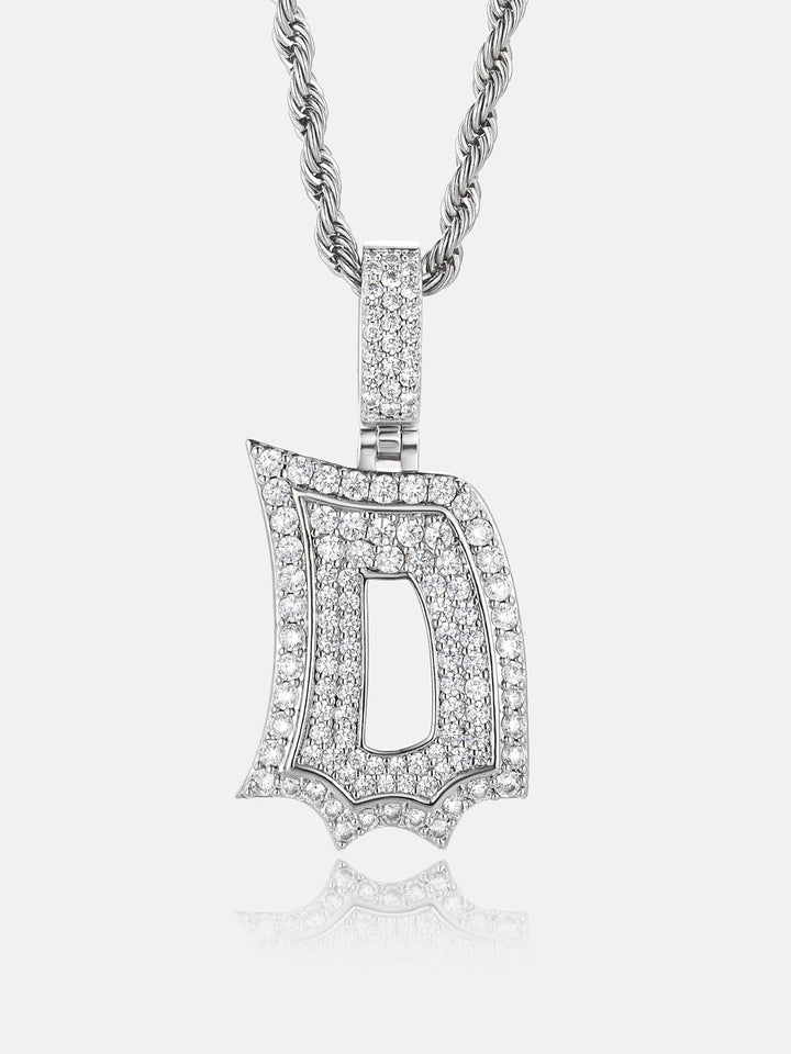 Iced Back Layer D Moissanite Pendant