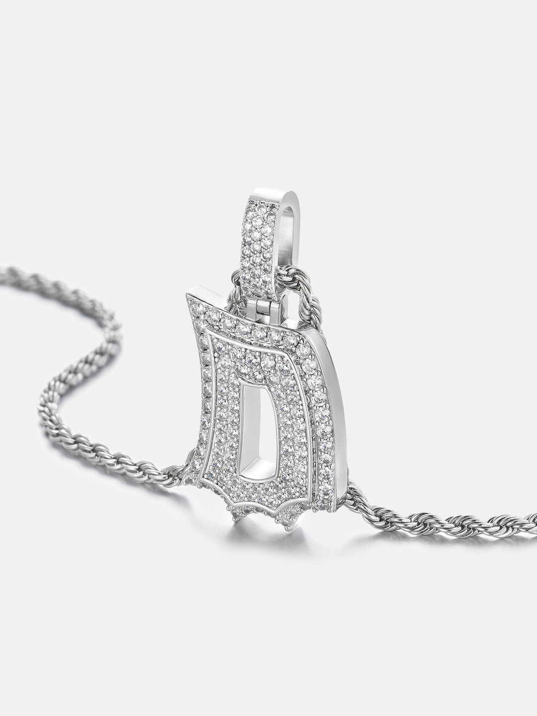 Iced Back Layer D Moissanite Pendant