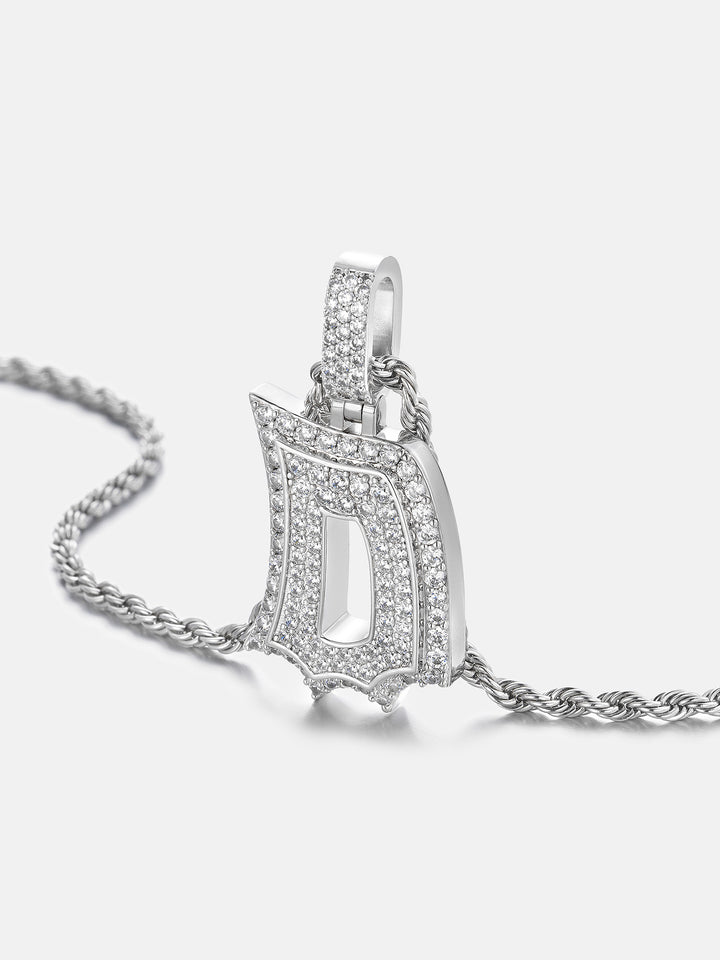 Iced Back Layer D Moissanite Pendant