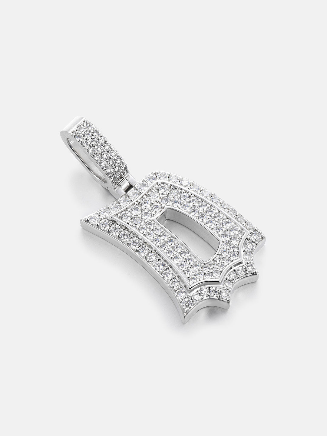 Iced Back Layer D Moissanite Pendant