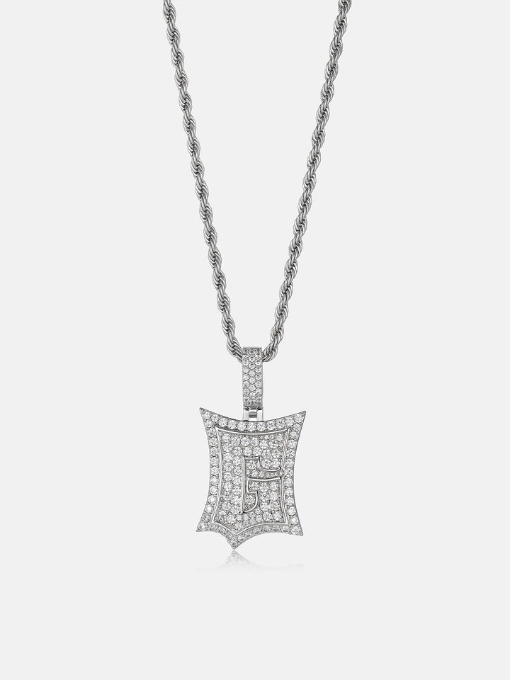 Iced Back Layer G Moissanite Pendant