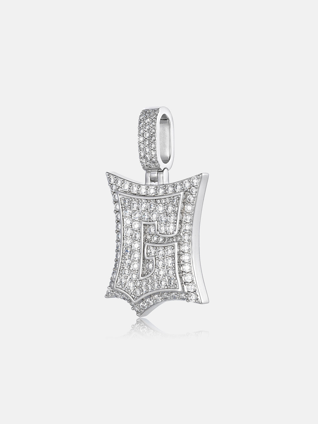 Iced Back Layer G Moissanite Pendant