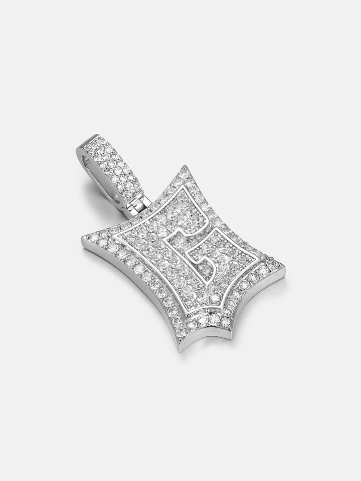 Iced Back Layer G Moissanite Pendant
