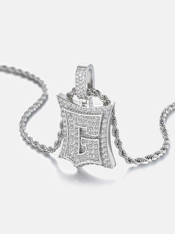 Iced Back Layer G Moissanite Pendant