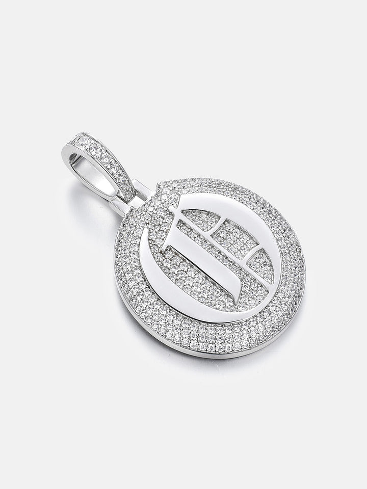 Iced Back Layer O Moissanite Pendant
