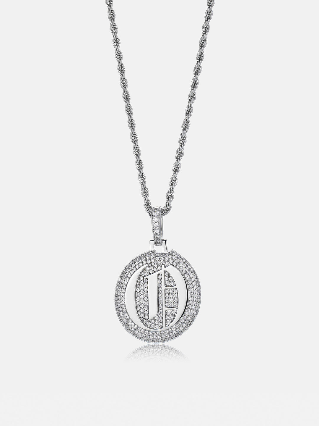 Iced Back Layer O Moissanite Pendant
