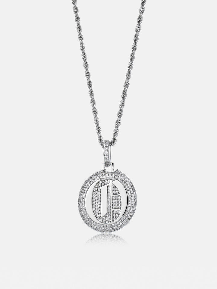 Iced Back Layer O Moissanite Pendant