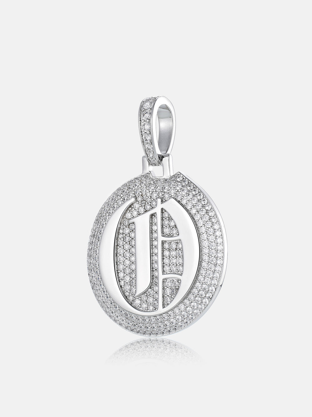 Iced Back Layer O Moissanite Pendant