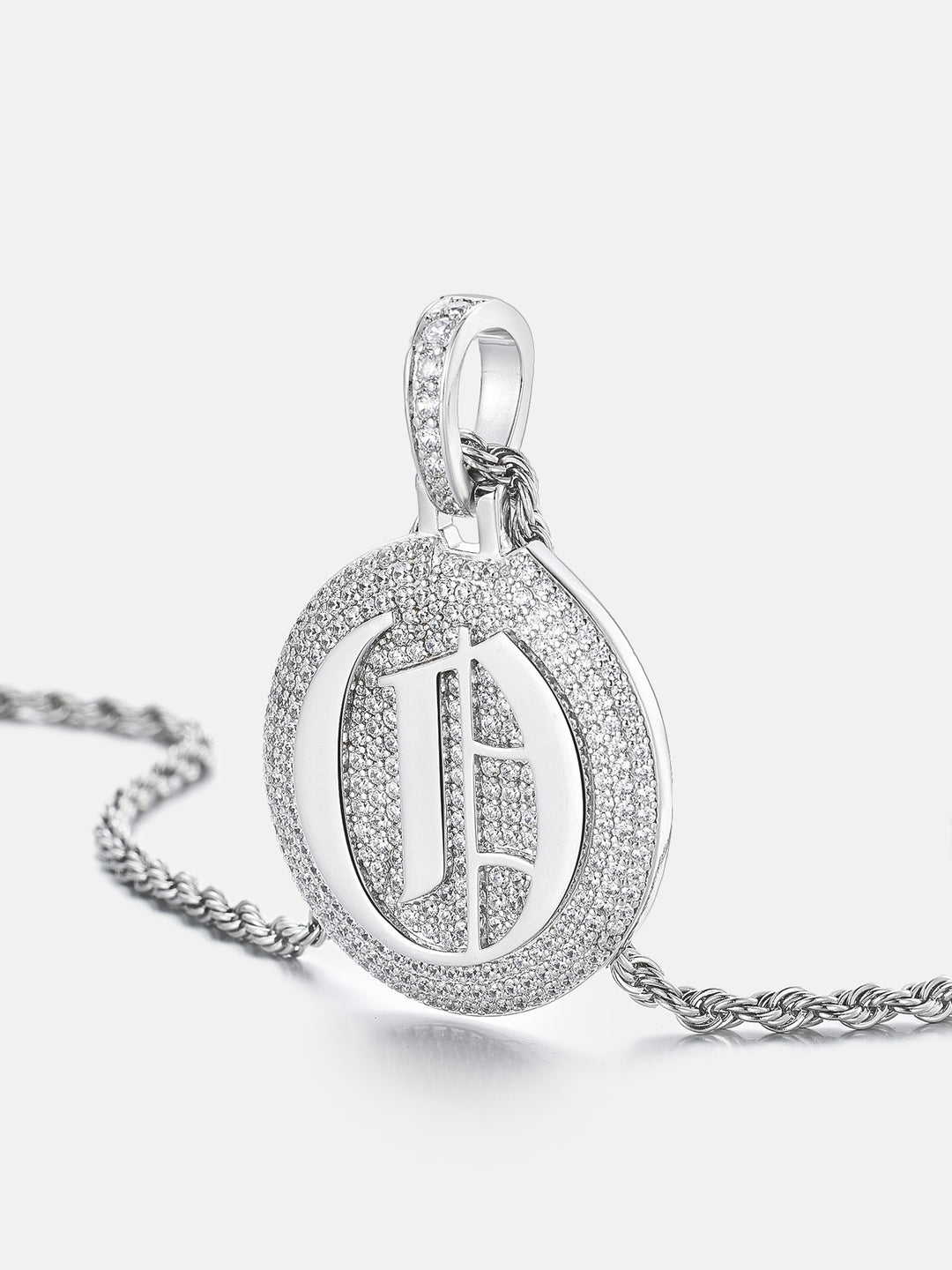 Iced Back Layer O Moissanite Pendant