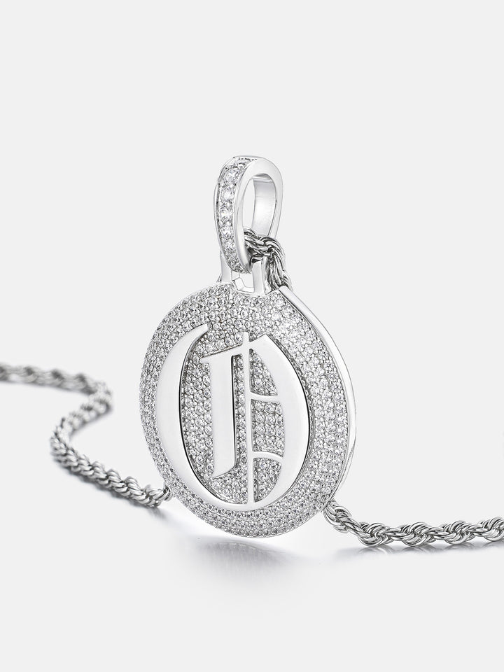 Iced Back Layer O Moissanite Pendant