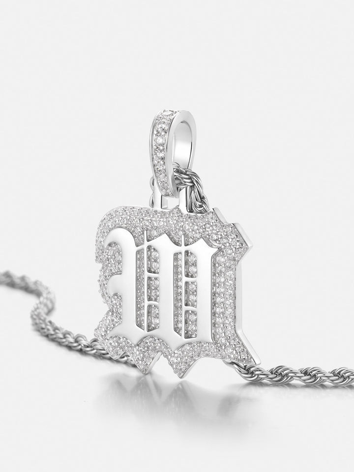 Iced Back Layer W Moissanite Pendant