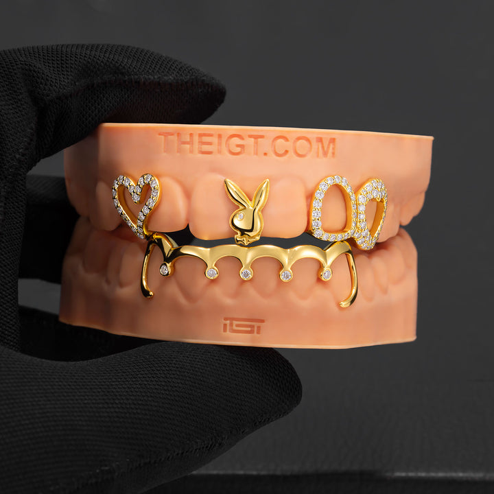 "Iced Bunny" Heart Grillz