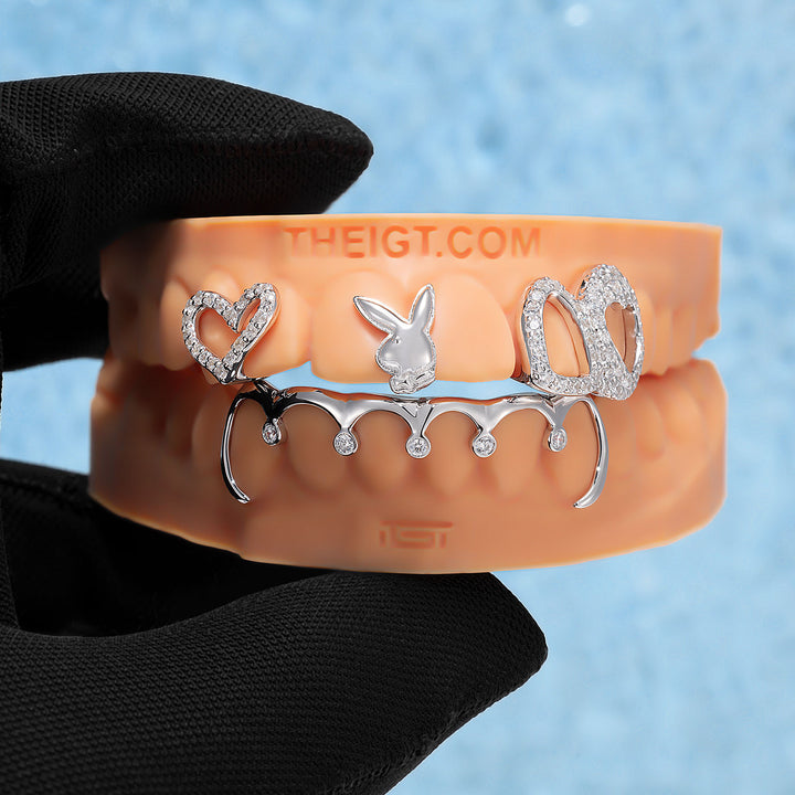 "Iced Bunny" Heart Grillz