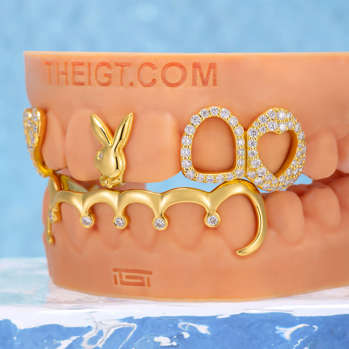 "Iced Bunny" Heart Grillz
