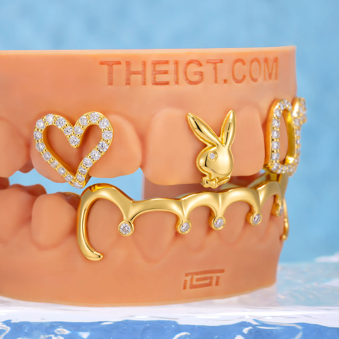 "Iced Bunny" Heart Grillz