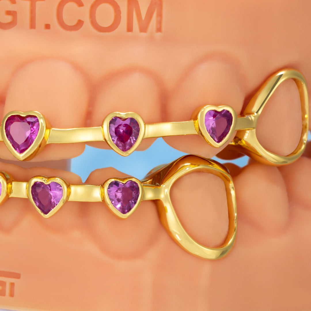 Iced Heart Brace Style Grillz