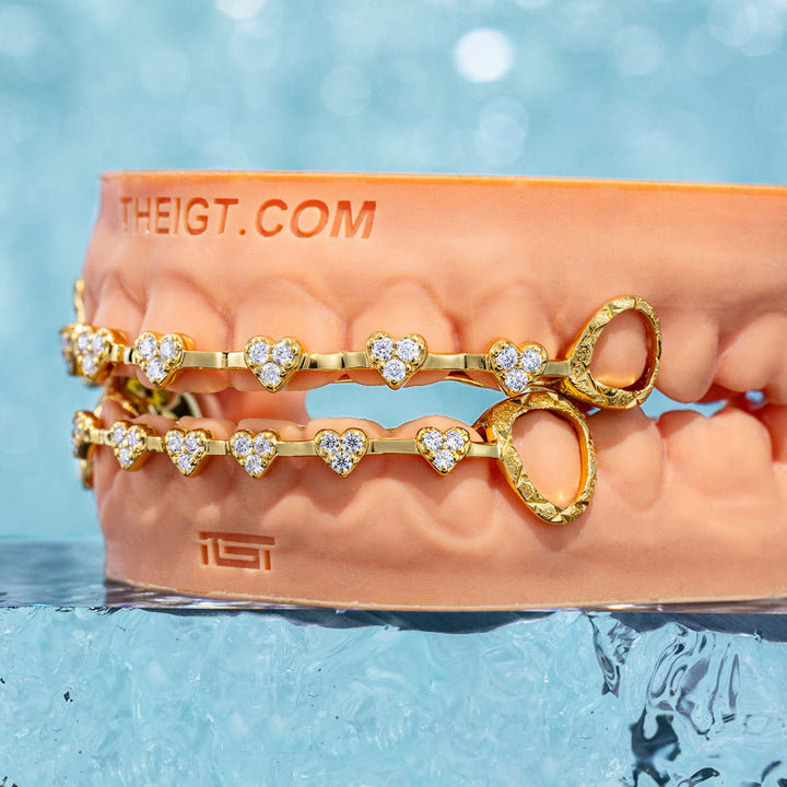 Iced Heart Brace Style Grillz