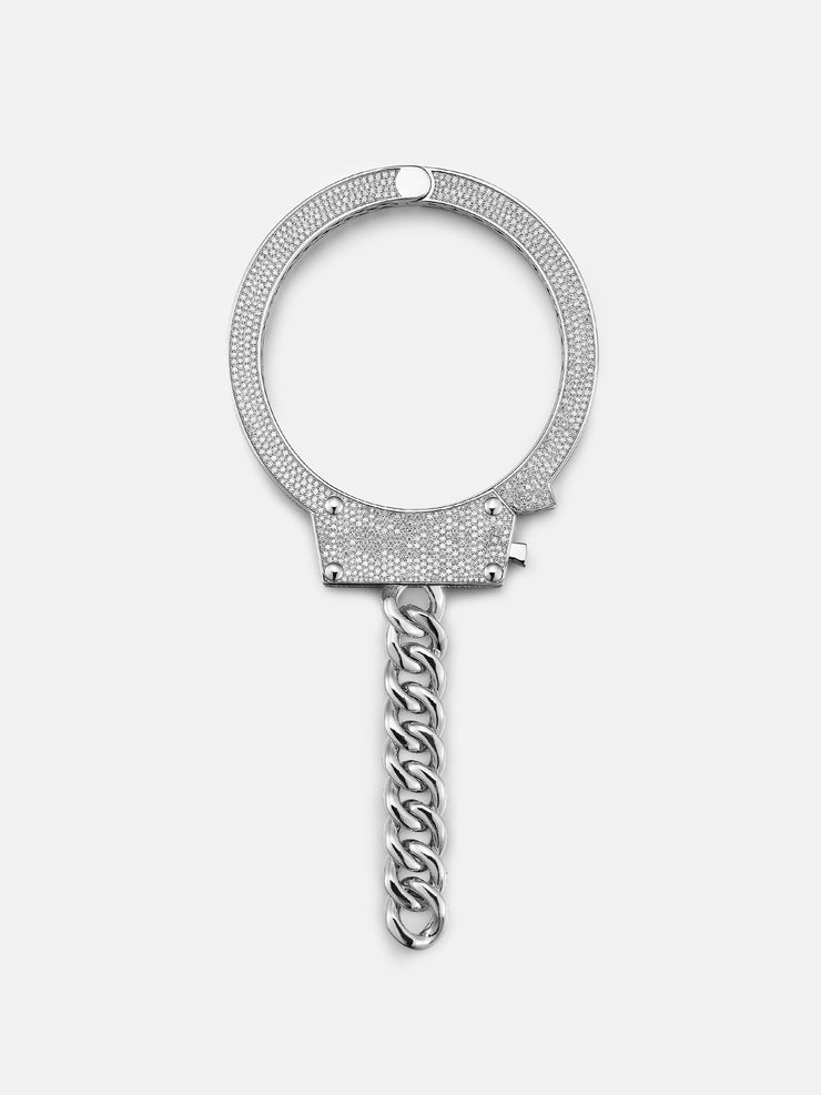 Iced Moissanite Handcuffs Bangle Bracelet