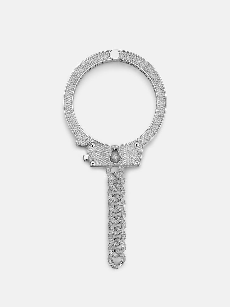 Iced Moissanite Handcuffs Bangle Bracelet