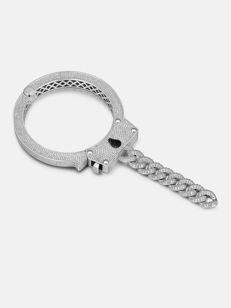 Iced Moissanite Handcuffs Bangle Bracelet