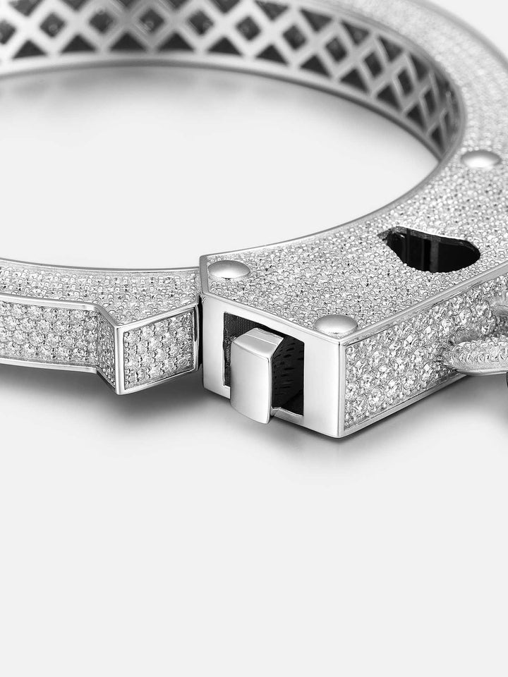 Iced Moissanite Handcuffs Bangle Bracelet