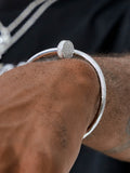 Iced Nail Bracelet With Half Moissanite