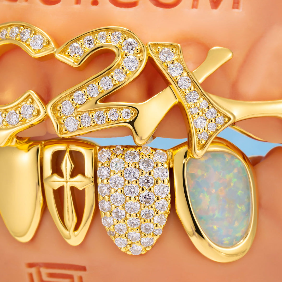 Iced Opal & Cross Custom Set