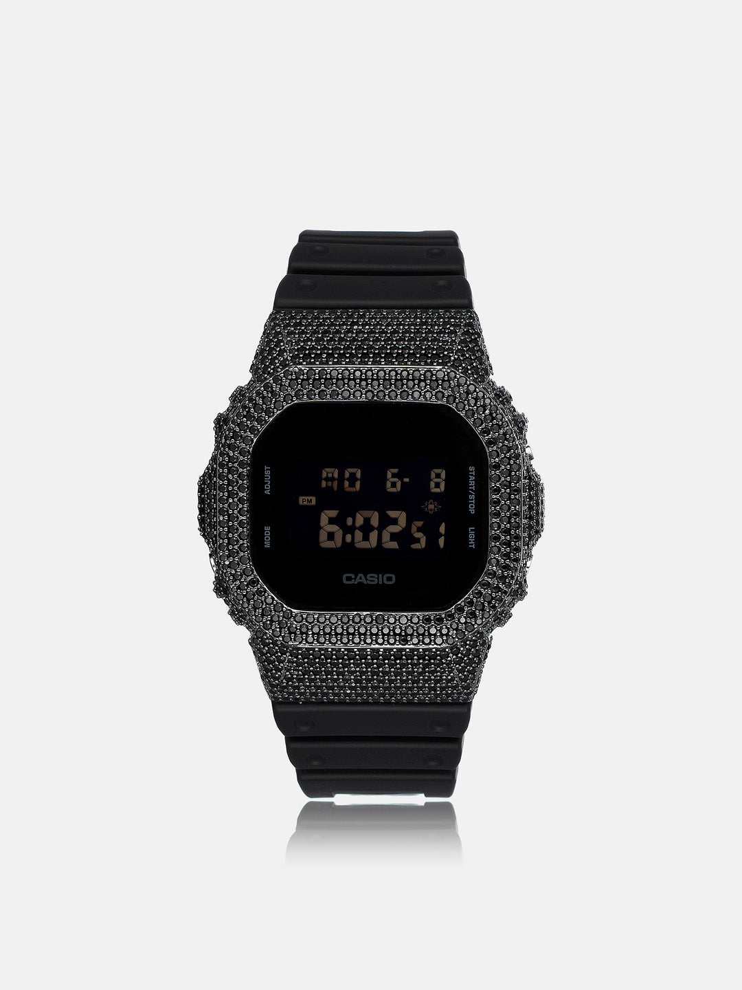 Iced Out Black Moissanite Bezel For DW-5600UBB Watch