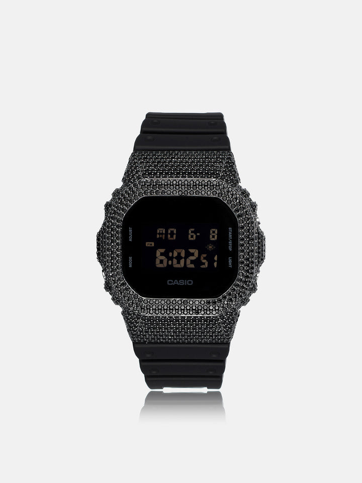 Iced Out Black Moissanite Bezel For DW-5600UBB Watch