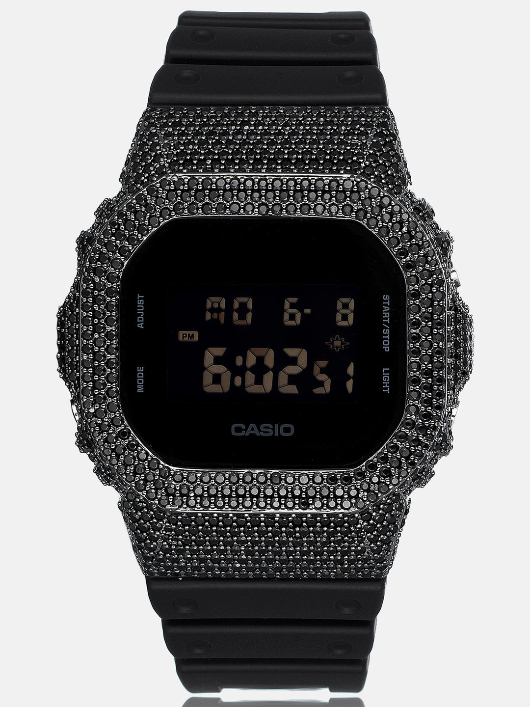 Iced Out Black Moissanite Bezel For DW-5600UBB Watch