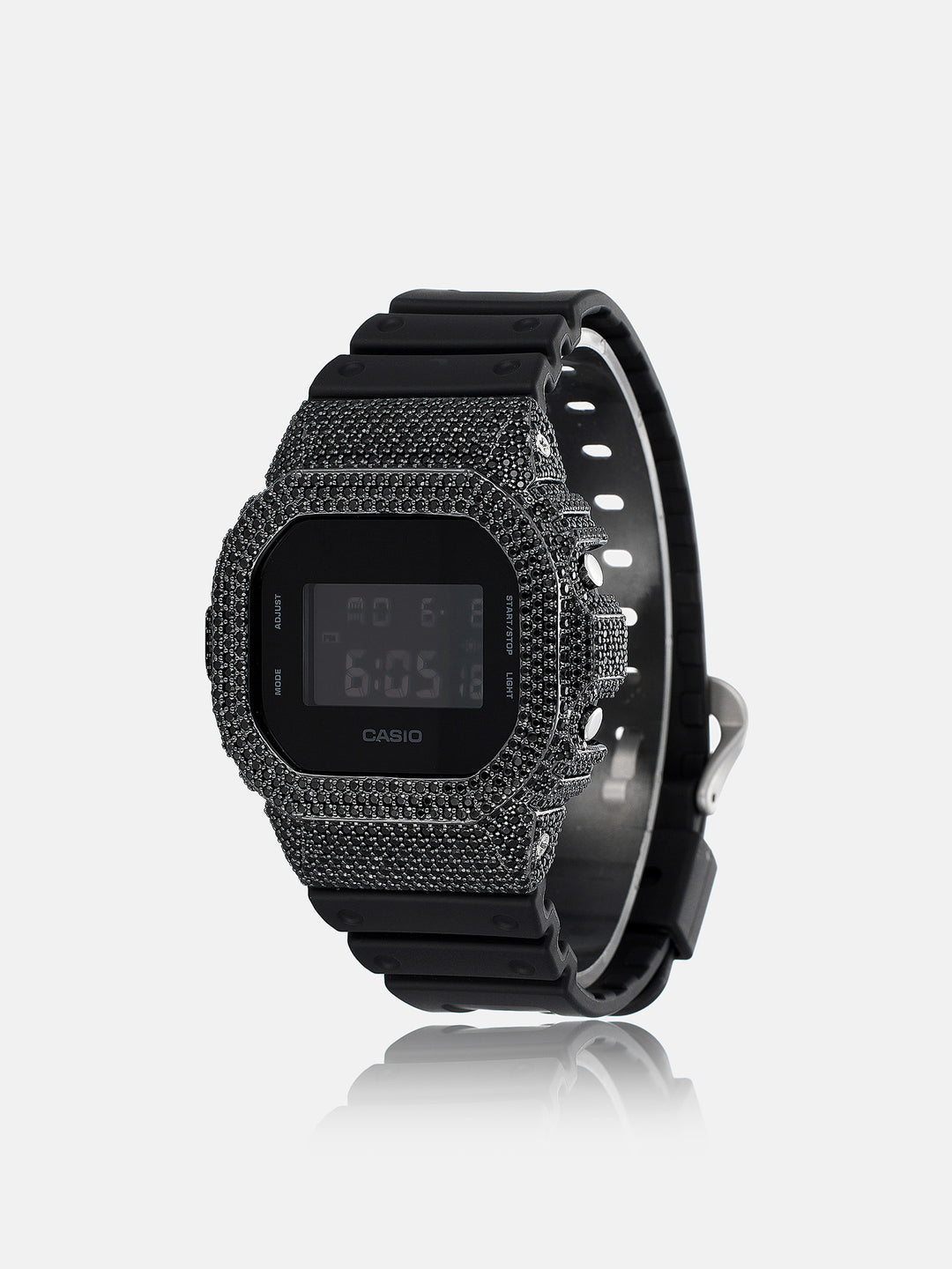 Iced Out Black Moissanite Bezel For DW-5600UBB Watch