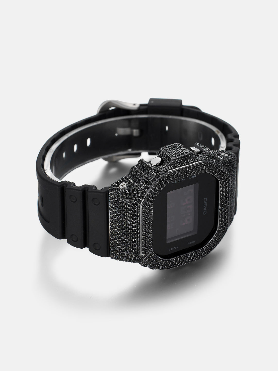 Iced Out Black Moissanite Bezel For DW-5600UBB Watch