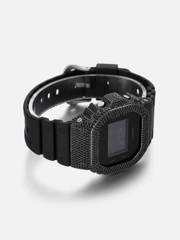 Iced Out Black Moissanite Bezel For DW-5600UBB Watch