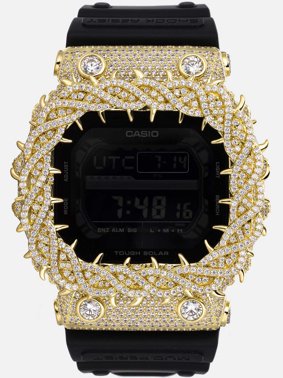 Iced Out Fang Claw Moissanite Bezel For GX-56UBB-1JF Watch