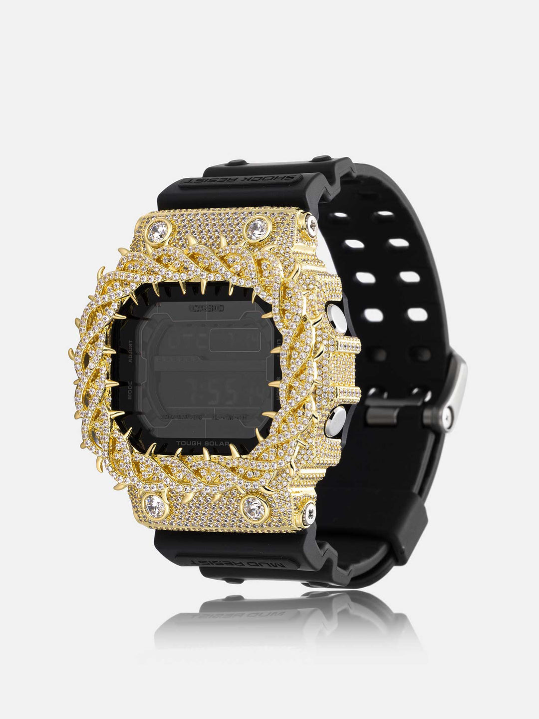 Iced Out Fang Claw Moissanite Bezel For GX-56UBB-1JF Watch