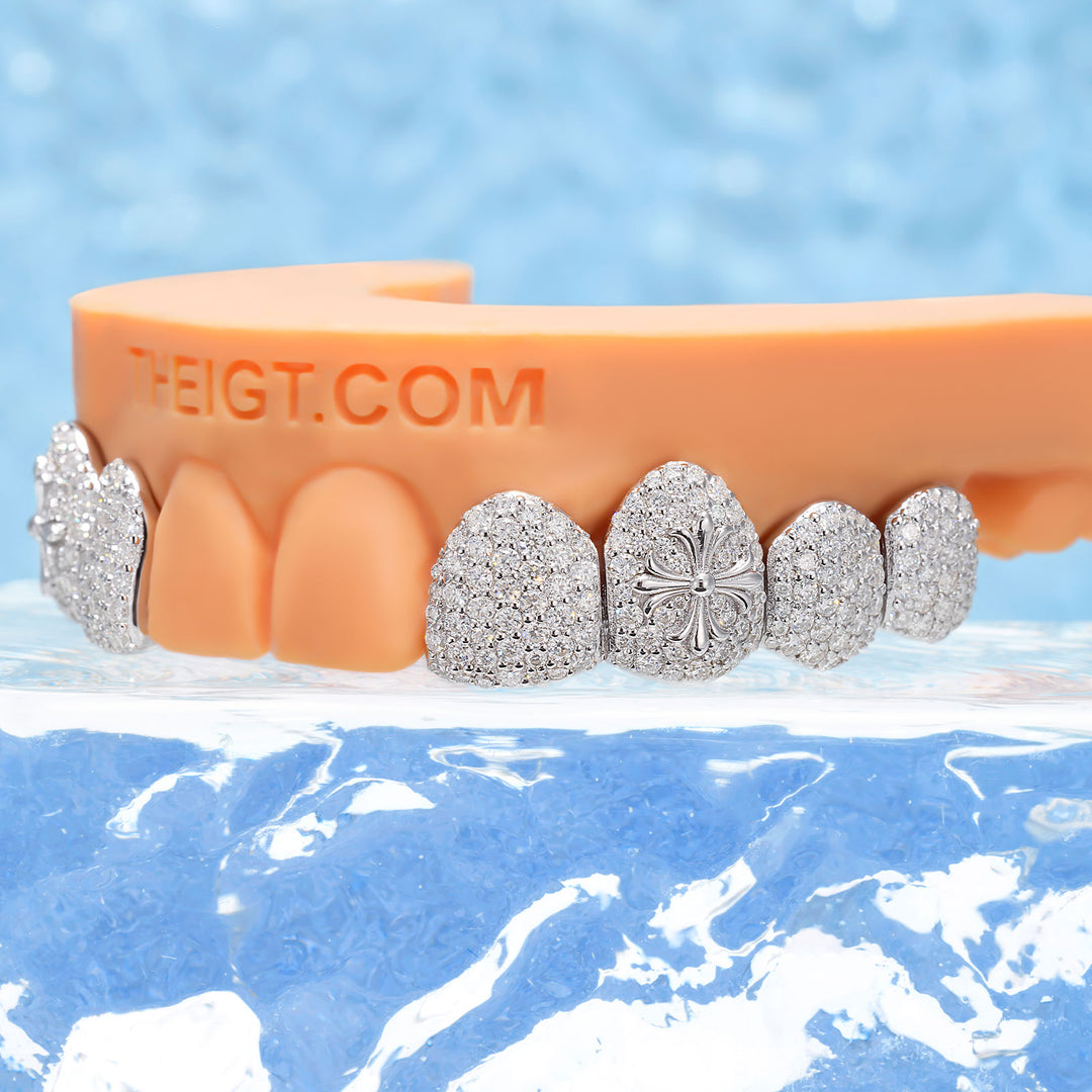 Iced Out Gothic Cross Moissanite Grillz