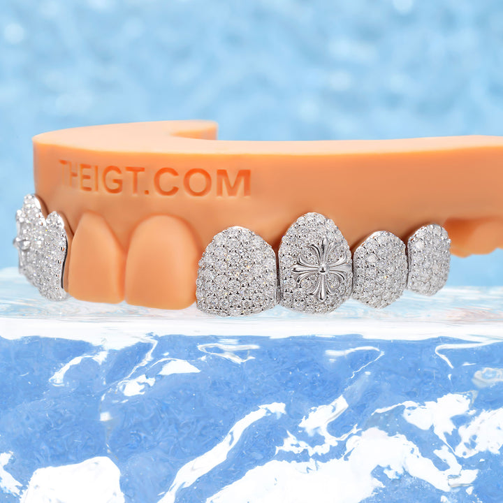 Iced Out Gothic Cross Moissanite Grillz