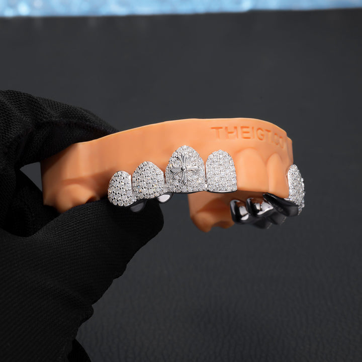 Iced Out Gothic Cross Moissanite Grillz