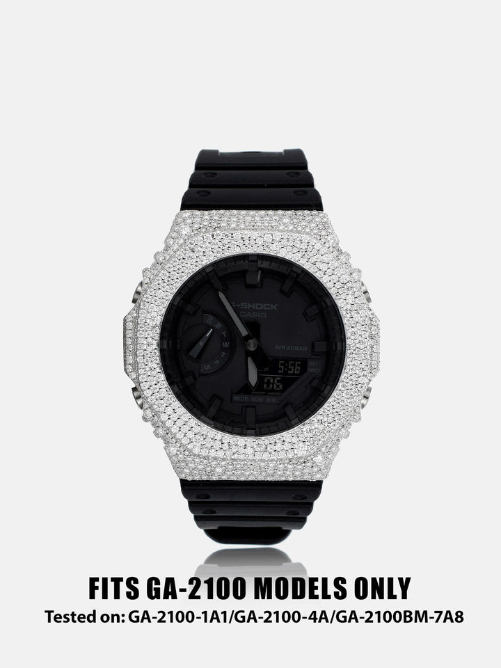 Iced Out Mosaic Setting Moissanite Bezel For GA-2100 Watch