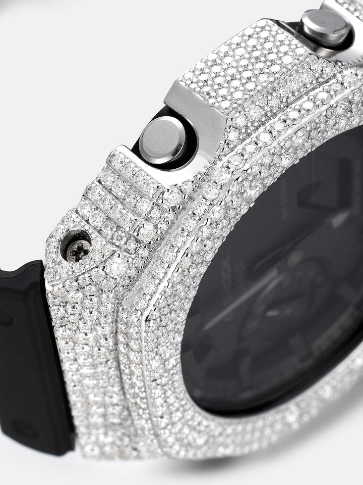 Iced Out Mosaic Setting Moissanite Bezel For GA-2100 Watch