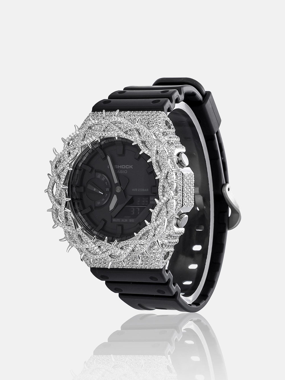 Iced Out Thorns Moissanite Bezel For GA-2100 Watch